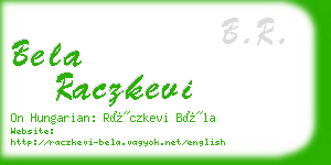 bela raczkevi business card